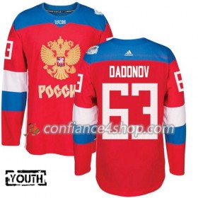 Adidas Maillot de Hockey Russie Evgenii Dadonov 63 Coupe du monde de hockey sur glace 2016 Rouge Premier - Enfant